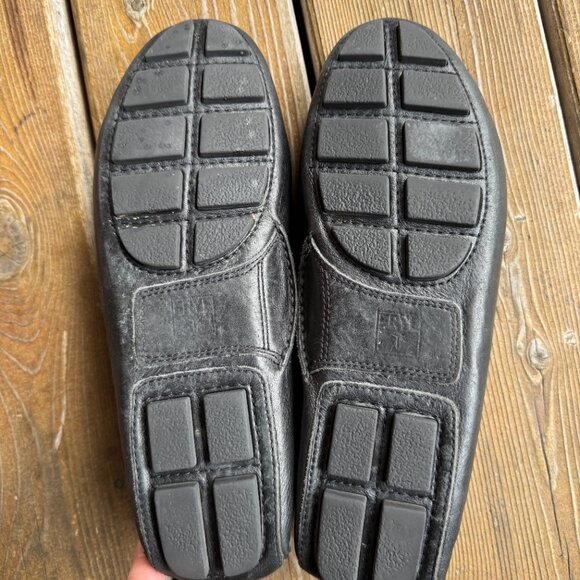 EUC Frye Black Woven Leather Reagan Slip On Driving Moccasin in Women's 11M - Picture 12 of 12
